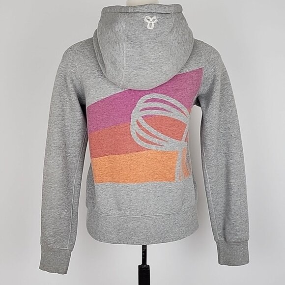 TNA Women's Hoodie Heathered Grey Fleece Lined Front Zip Pockets Size Small - Picture 2 of 12
